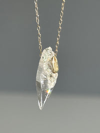 Ganesh Himal crystal. 10k necklace