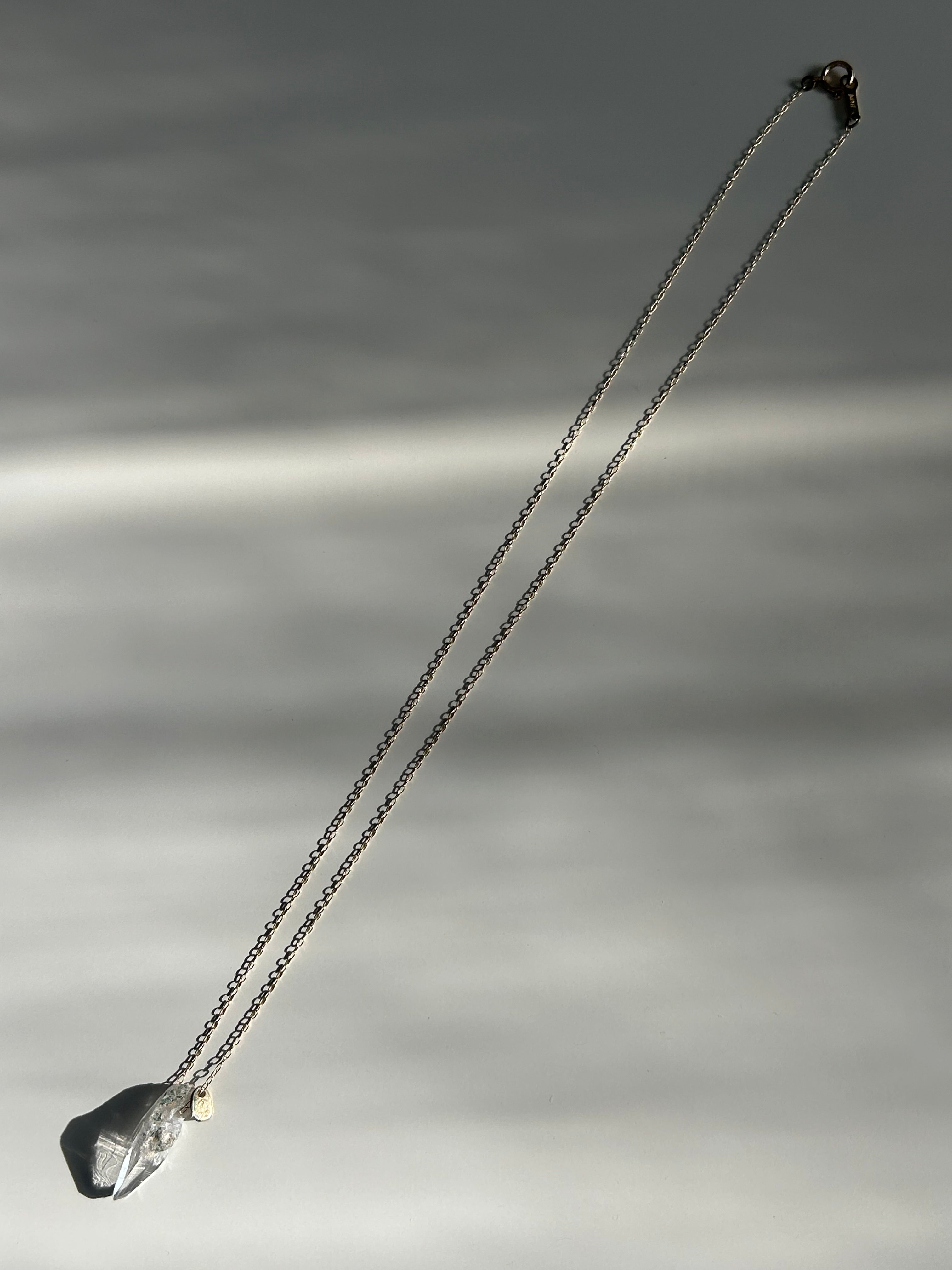 Ganesh Himal crystal. 10k necklace