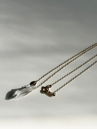 Ganesh Himal crystal. 10k necklace
