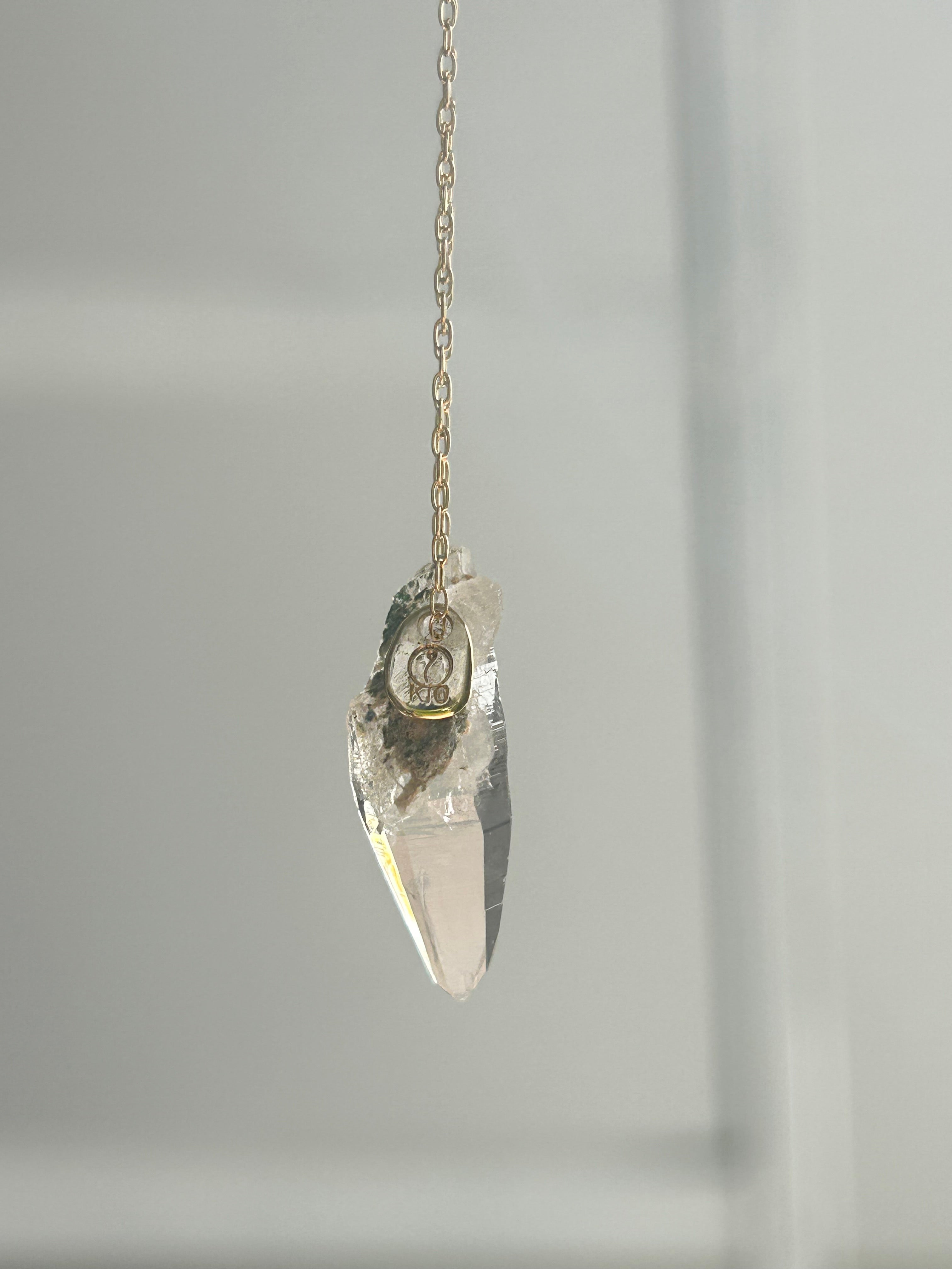 Ganesh Himal crystal. 10k necklace