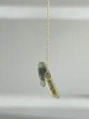 Himalayan crystal. 10k necklace