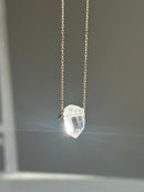 Lemurian seed crystal. 10k necklace