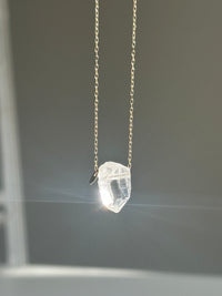 Lemurian seed crystal. 10k necklace