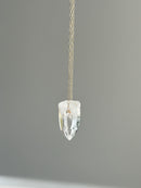 Lemurian seed crystal. 10k necklace