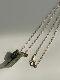 Himarayan crystal. 10k necklace